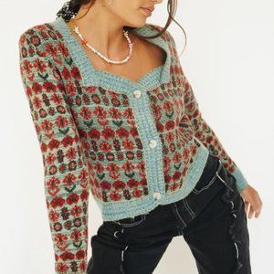 Verge Girl From The Past Knit Top // Floral